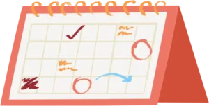 Illustration av kalender